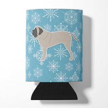 Load image into Gallery viewer, Winter Snowflake English Mastiff Can or Bottle Hugger BB3556CC