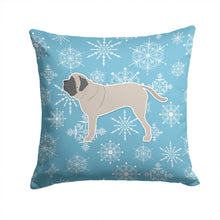 Load image into Gallery viewer, Winter Snowflake English Mastiff Throw Pillow - 14x14 Decorative Pillow – Art for Your Home &amp; Patio BB3556PW1414
