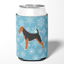 Load image into Gallery viewer, Winter Snowflake Airedale Terrier Can or Bottle Hugger BB3557CC
