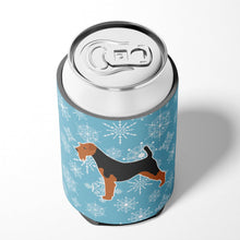 Load image into Gallery viewer, Winter Snowflake Airedale Terrier Can or Bottle Hugger BB3557CC