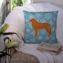 Load image into Gallery viewer, Winter Snowflake Leonberger Throw Pillow - 14x14 Decorative Pillow – Art for Your Home &amp; Patio BB3558PW1414