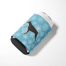 Load image into Gallery viewer, Winter Snowflake Doberman Pinscher Can or Bottle Hugger BB3560CC