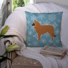 Load image into Gallery viewer, Winter Snowflake Belgian Shepherd Throw Pillow - 14x14 Decorative Pillow – Art for Your Home &amp; Patio BB3561PW1414