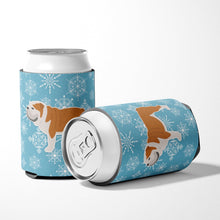 Load image into Gallery viewer, Winter Snowflake English Bulldog Can or Bottle Hugger BB3562CC