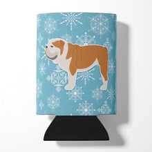 Load image into Gallery viewer, Winter Snowflake English Bulldog Can or Bottle Hugger BB3562CC