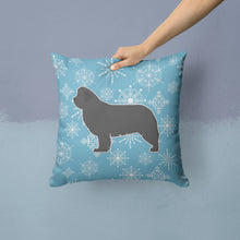 Load image into Gallery viewer, Winter Snowflake Newfoundland Throw Pillow - 14x14 Decorative Pillow – Art for Your Home &amp; Patio BB3564PW1414
