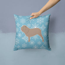 Load image into Gallery viewer, Winter Snowflake Neapolitan Mastiff Throw Pillow - 14x14 Decorative Pillow – Art for Your Home &amp; Patio BB3565PW1414