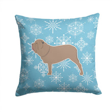 Load image into Gallery viewer, Winter Snowflake Neapolitan Mastiff Throw Pillow - 14x14 Decorative Pillow – Art for Your Home &amp; Patio BB3565PW1414