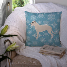 Load image into Gallery viewer, Winter Snowflake Dogo Argentino Throw Pillow - 14x14 Decorative Pillow – Art for Your Home &amp; Patio BB3567PW1414