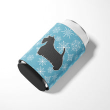 Load image into Gallery viewer, Winter Snowflake Scottish Terrier Can or Bottle Hugger BB3569CC
