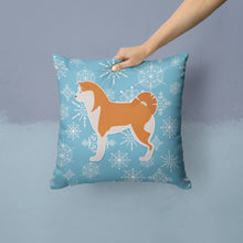 Load image into Gallery viewer, Winter Snowflake Akita Throw Pillow - 14x14 Decorative Pillow – Art for Your Home &amp; Patio BB3572PW1414