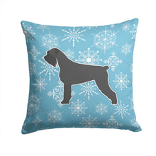 Load image into Gallery viewer, Winter Snowflake Giant Schnauzer Throw Pillow - 14x14 Decorative Pillow – Art for Your Home &amp; Patio BB3573PW1414