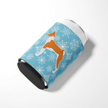 Load image into Gallery viewer, Winter Snowflake Basenji Can or Bottle Hugger BB3574CC