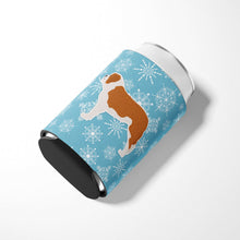 Load image into Gallery viewer, Winter Snowflake Saint Bernard Can or Bottle Hugger BB3576CC
