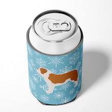 Load image into Gallery viewer, Winter Snowflake Saint Bernard Can or Bottle Hugger BB3576CC