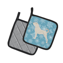 Load image into Gallery viewer, Winter Snowflake Anatolian Shepherd Pot Holders - Set of 2 - Heat-Resistant Kitchen Essentials BB3577PTHD