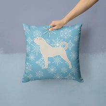 Load image into Gallery viewer, Winter Snowflake Anatolian Shepherd Throw Pillow - 14x14 Decorative Pillow – Art for Your Home &amp; Patio BB3577PW1414