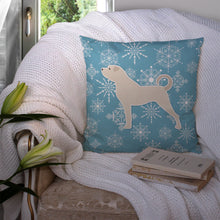 Load image into Gallery viewer, Winter Snowflake Anatolian Shepherd Throw Pillow - 14x14 Decorative Pillow – Art for Your Home &amp; Patio BB3577PW1414