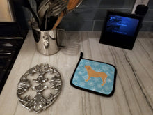 Load image into Gallery viewer, Winter Snowflake Fila Brasileiro Pot Holders - Set of 2 - Heat-Resistant Kitchen Essentials BB3579PTHD