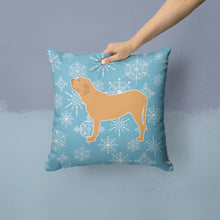Load image into Gallery viewer, Winter Snowflake Fila Brasileiro Throw Pillow - 14x14 Decorative Pillow – Art for Your Home &amp; Patio BB3579PW1414