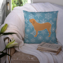 Load image into Gallery viewer, Winter Snowflake Fila Brasileiro Throw Pillow - 14x14 Decorative Pillow – Art for Your Home &amp; Patio BB3579PW1414