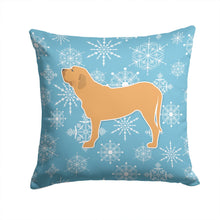Load image into Gallery viewer, Winter Snowflake Fila Brasileiro Throw Pillow - 14x14 Decorative Pillow – Art for Your Home &amp; Patio BB3579PW1414