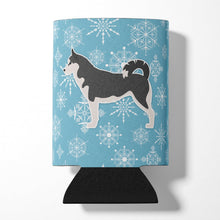 Load image into Gallery viewer, Winter Snowflake Siberian Husky Can or Bottle Hugger BB3580CC