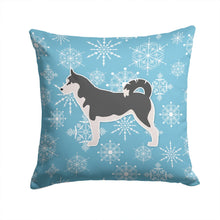 Load image into Gallery viewer, Winter Snowflake Siberian Husky Throw Pillow - 14x14 Decorative Pillow – Art for Your Home &amp; Patio BB3580PW1414