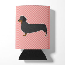 Load image into Gallery viewer, Dachshund Checkerboard Pink Can or Bottle Hugger BB3582CC