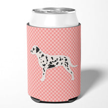 Load image into Gallery viewer, Dalmatian Checkerboard Pink Can or Bottle Hugger BB3583CC