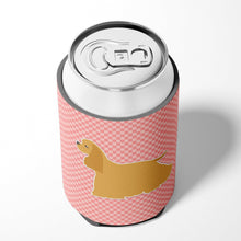 Load image into Gallery viewer, Cocker Spaniel Checkerboard Pink Can or Bottle Hugger BB3586CC