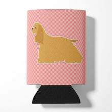 Load image into Gallery viewer, Cocker Spaniel Checkerboard Pink Can or Bottle Hugger BB3586CC