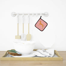 Load image into Gallery viewer, Pharaoh Hound Checkerboard Pink Pot Holders - Set of 2 - Heat-Resistant Kitchen Essentials BB3588PTHD