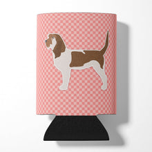 Load image into Gallery viewer, Grand Basset Griffon Vendeen Checkerboard Pink Can or Bottle Hugger BB3590CC