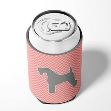 Load image into Gallery viewer, Kerry Blue Terrier Checkerboard Pink Can or Bottle Hugger BB3592CC