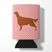 Load image into Gallery viewer, Irish Setter Checkerboard Pink Can or Bottle Hugger BB3593CC