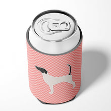 Load image into Gallery viewer, English Pointer Checkerboard Pink Can or Bottle Hugger BB3595CC