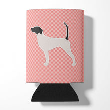 Load image into Gallery viewer, English Pointer Checkerboard Pink Can or Bottle Hugger BB3595CC