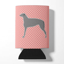 Load image into Gallery viewer, Scottish Deerhound Checkerboard Pink Can or Bottle Hugger BB3596CC