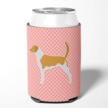 Load image into Gallery viewer, American Foxhound Checkerboard Pink Can or Bottle Hugger BB3598CC