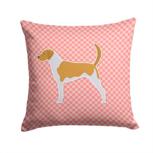 Load image into Gallery viewer, American Foxhound Checkerboard Pink Throw Pillow - 14x14 Decorative Pillow – Art for Your Home &amp; Patio BB3598PW1414