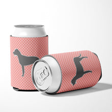 Load image into Gallery viewer, Irish Wolfhound Checkerboard Pink Can or Bottle Hugger BB3603CC