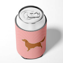 Load image into Gallery viewer, Golden Retriever Checkerboard Pink Can or Bottle Hugger BB3604CC