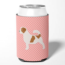 Load image into Gallery viewer, Jack Russell Terrier Checkerboard Pink Can or Bottle Hugger BB3607CC