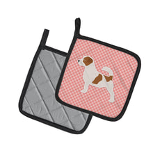 Load image into Gallery viewer, Jack Russell Terrier Checkerboard Pink Pot Holders - Set of 2 - Heat-Resistant Kitchen Essentials BB3607PTHD