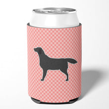 Load image into Gallery viewer, Black Labrador Retriever Checkerboard Pink Can or Bottle Hugger BB3608CC