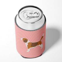 Load image into Gallery viewer, Beagle Checkerboard Pink Can or Bottle Hugger BB3610CC