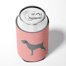 Load image into Gallery viewer, German Wirehaired Pointer Checkerboard Pink Can or Bottle Hugger BB3611CC