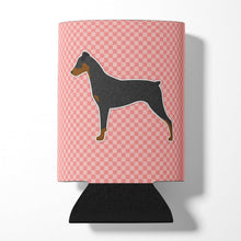 Load image into Gallery viewer, German Pinscher Checkerboard Pink Can or Bottle Hugger BB3613CC