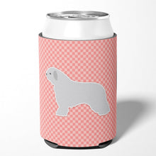 Load image into Gallery viewer, Spanish Water Dog Checkerboard Pink Can or Bottle Hugger BB3615CC